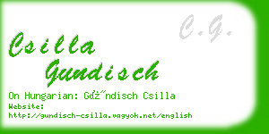 csilla gundisch business card